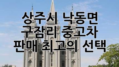 상주시 낙동면 구잠리 중고차 판매 최고의 선택!