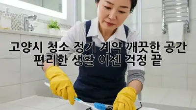 고양시 청소 정기 계약: 깨끗한 공간, 편리한 생활, 이젠 걱정 끝!